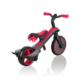 Globber Explorer Trike Kids Adjustable 4-in-1 Convertible Tricycle Red