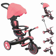 Globber Trike Explorer Tricycle 4-In-1 Coral Pink