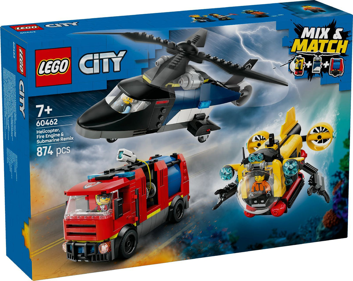 Lego Helicopter Firetruck & Submrine 60462