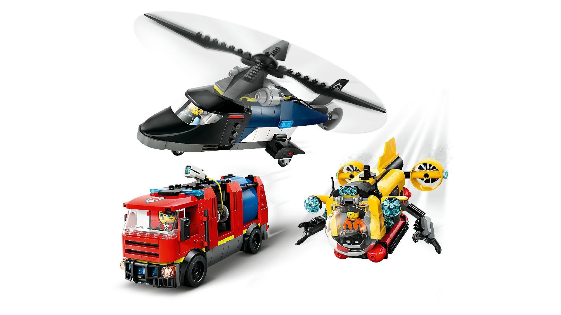 Lego Helicopter Firetruck & Submrine 60462