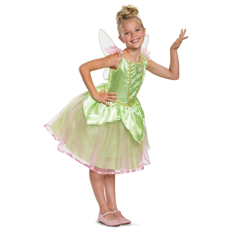 Disney Fairies Tinker Bell Costume for Girls Fairy Fancy Dress Outfit, 10–12 Years
