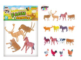 Power Joy Animal Worldz Farm Animals 6 Inch 4-Piece Assorted Figure Set