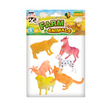 Power Joy Animal Worldz Farm Animal Figures 4 Inch, 6 Pieces, Realistic Farm Animal Toy Set, Ages 3+