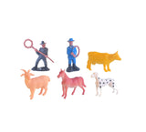 Power Joy Animal Worldz Farm Animal Figures 4 Inch, 6 Pieces, Realistic Farm Animal Toy Set, Ages 3+