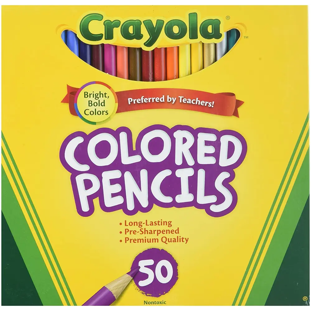 Crayola Colored Pencils Long Pack of 50