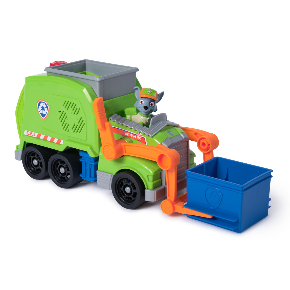 Paw Patrol Rocky Crush N' Roll Recycling Truck with Action Figure