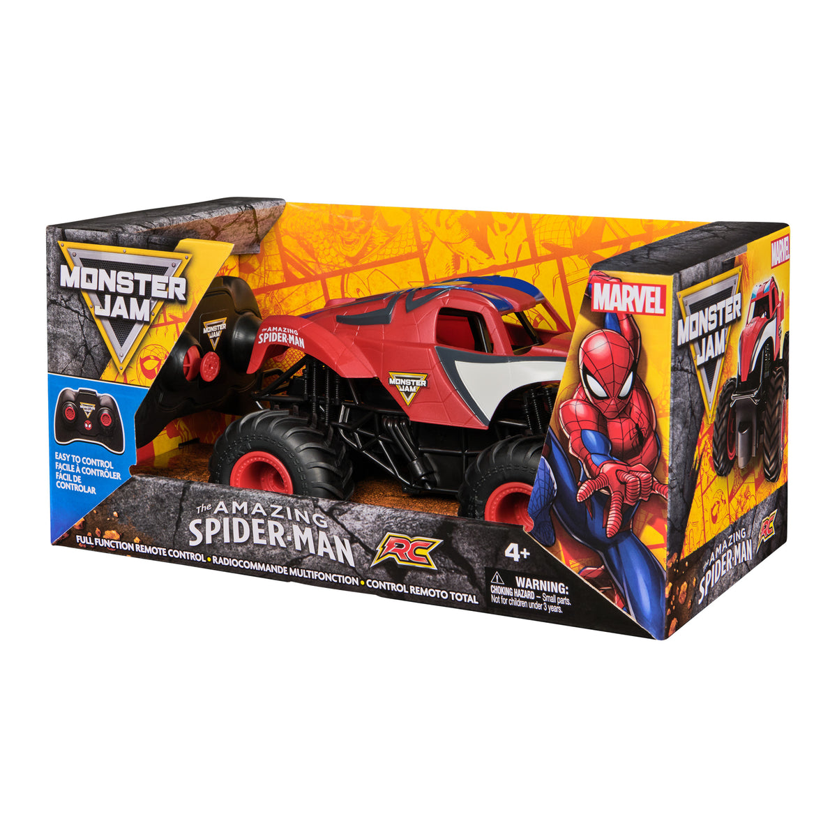 Monster Jam Marvel Spider-Man RC Monster Truck 1:24 Scale - Remote Control Toy