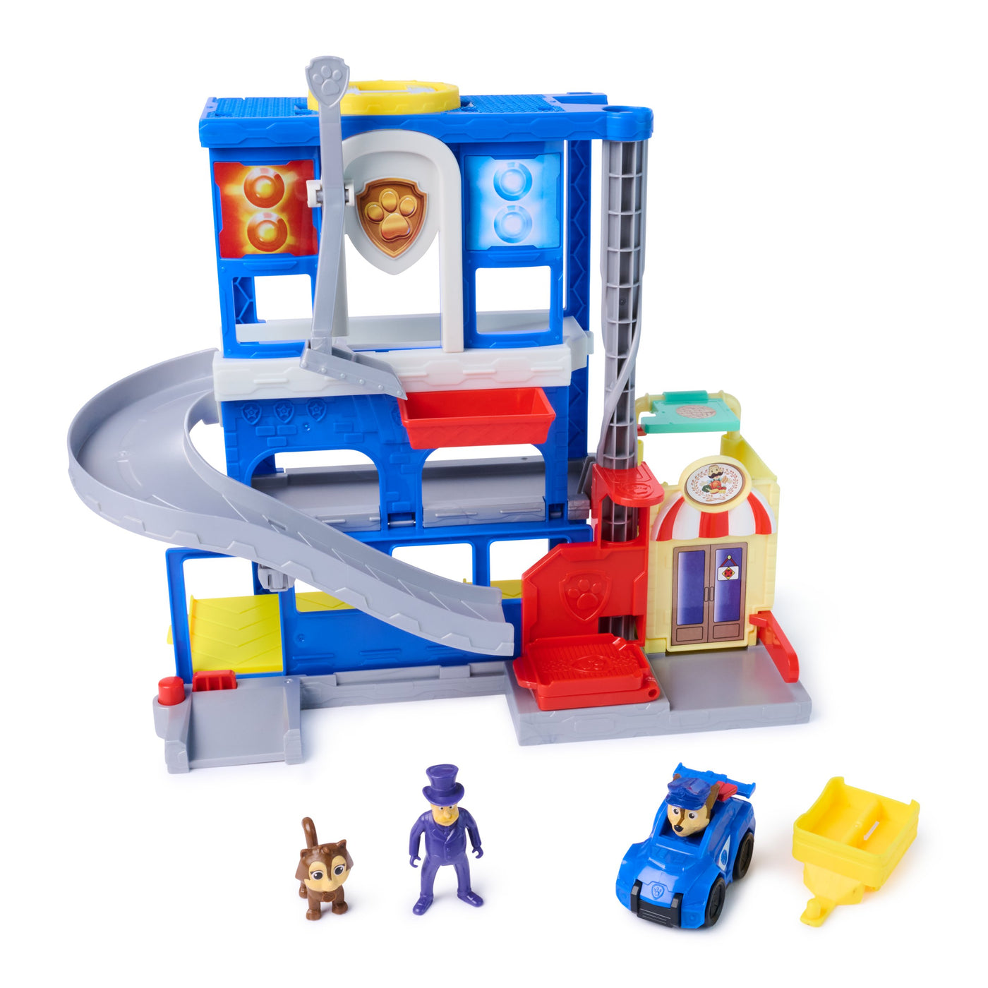 Paw Patrol Search & Rescue HQ Detective Playset with Chase Pup Squad Racer