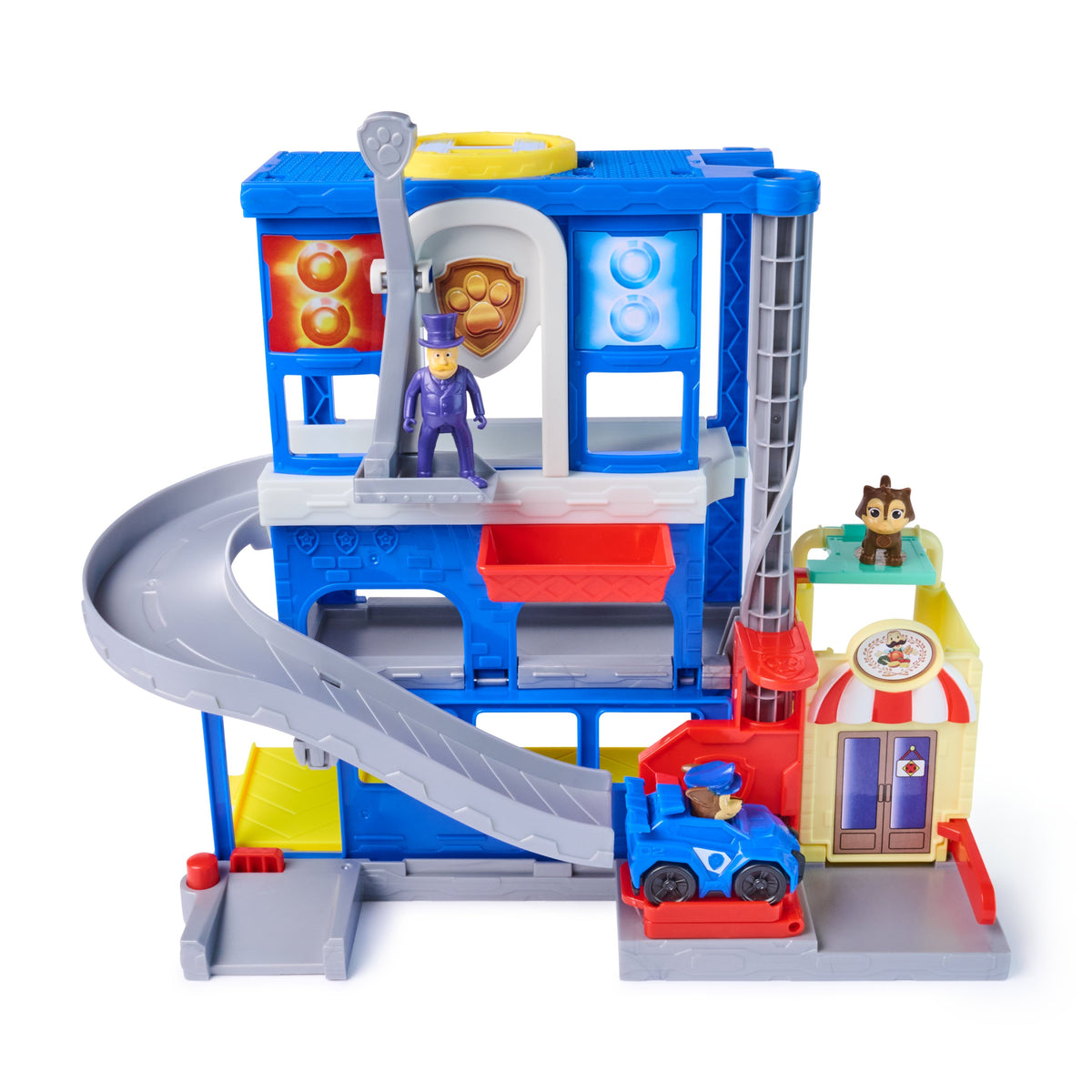 Paw Patrol Search & Rescue HQ Detective Playset with Chase Pup Squad Racer