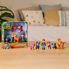 Paw Patrol: The Dino Movie Dino Adventure 6-Figure Pack Playset for Kids