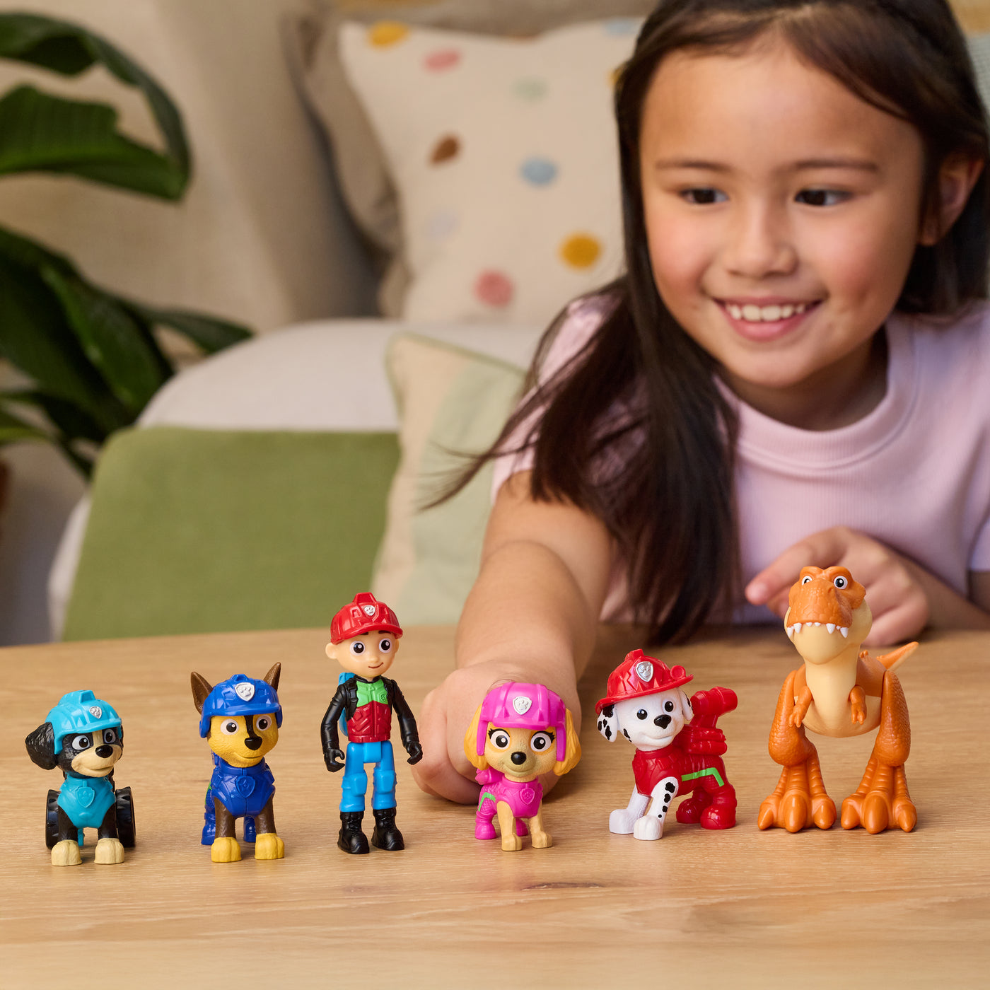 Paw Patrol: The Dino Movie Dino Adventure 6-Figure Pack Playset for Kids