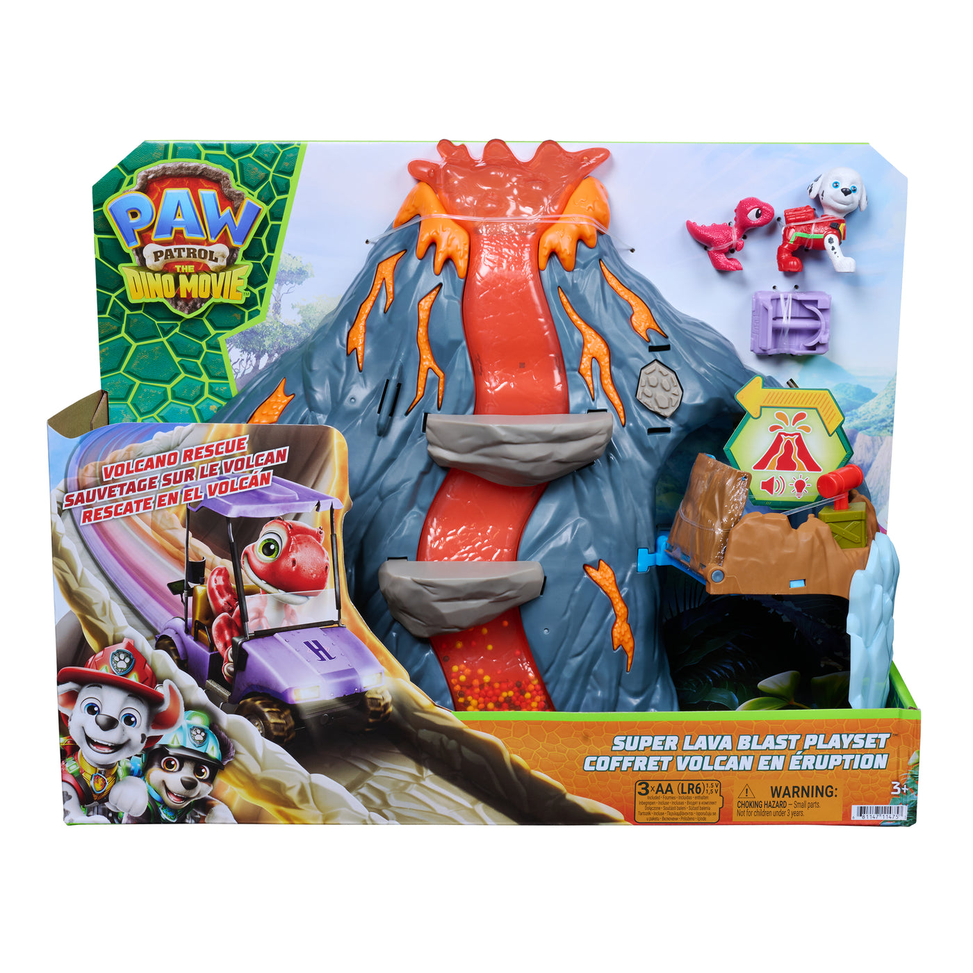 Paw Patrol: The Dino Movie Super Lava Blast Volcano Playset for Kids