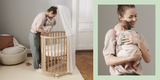 Stokke Sleepi Mini Natural with Mattress and White Fitted Sheet Bundle