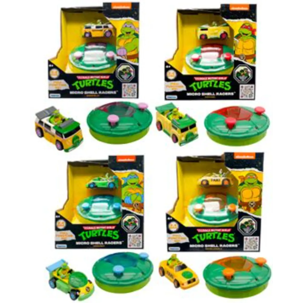 TMNT RC MICRO SHELL RACERS 4ASST B/O