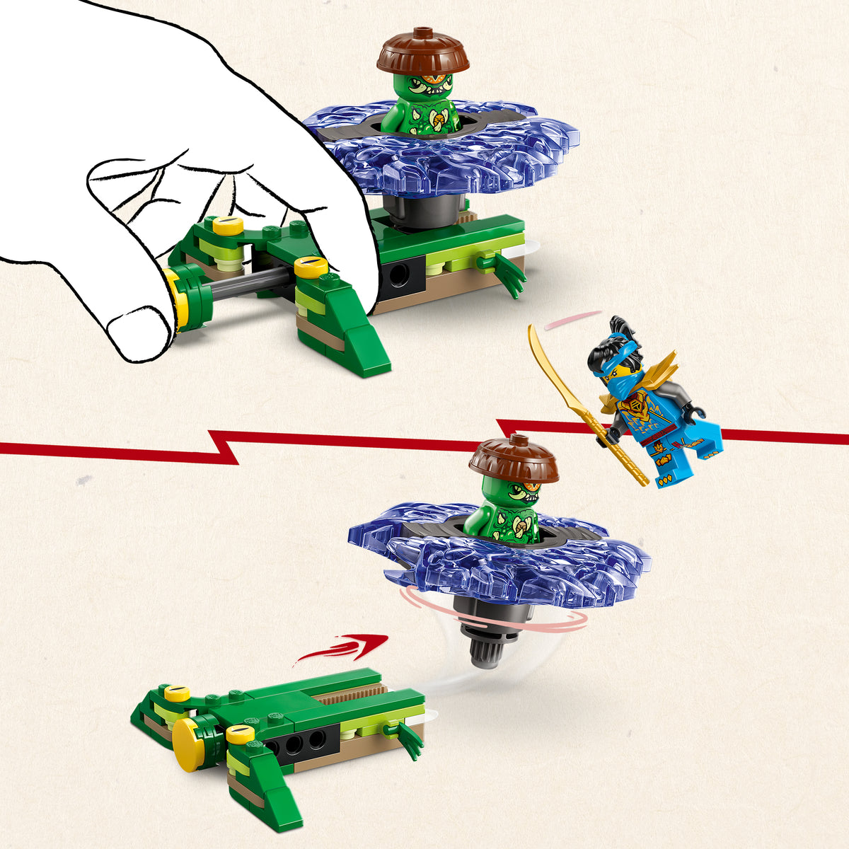 Lego Ninjago Nya Vs Mutation Monster Spinner