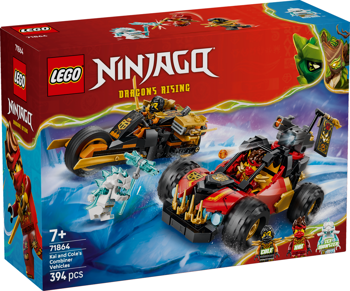 Lego NINJAGO Kai & Cole Combiner Vehicles Building Set 71864