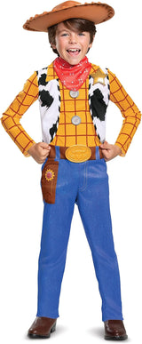 Disney Pixar Toy Story Woody Classic Costume for Kids Cowboy Fancy Dress Outfit, 7–8 Years