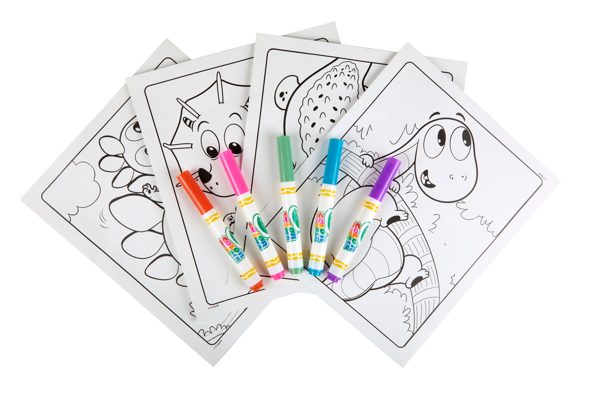 Crayola Color Wonder Foldalope Prehistoric Pals Mess-Free Coloring Set for Kids