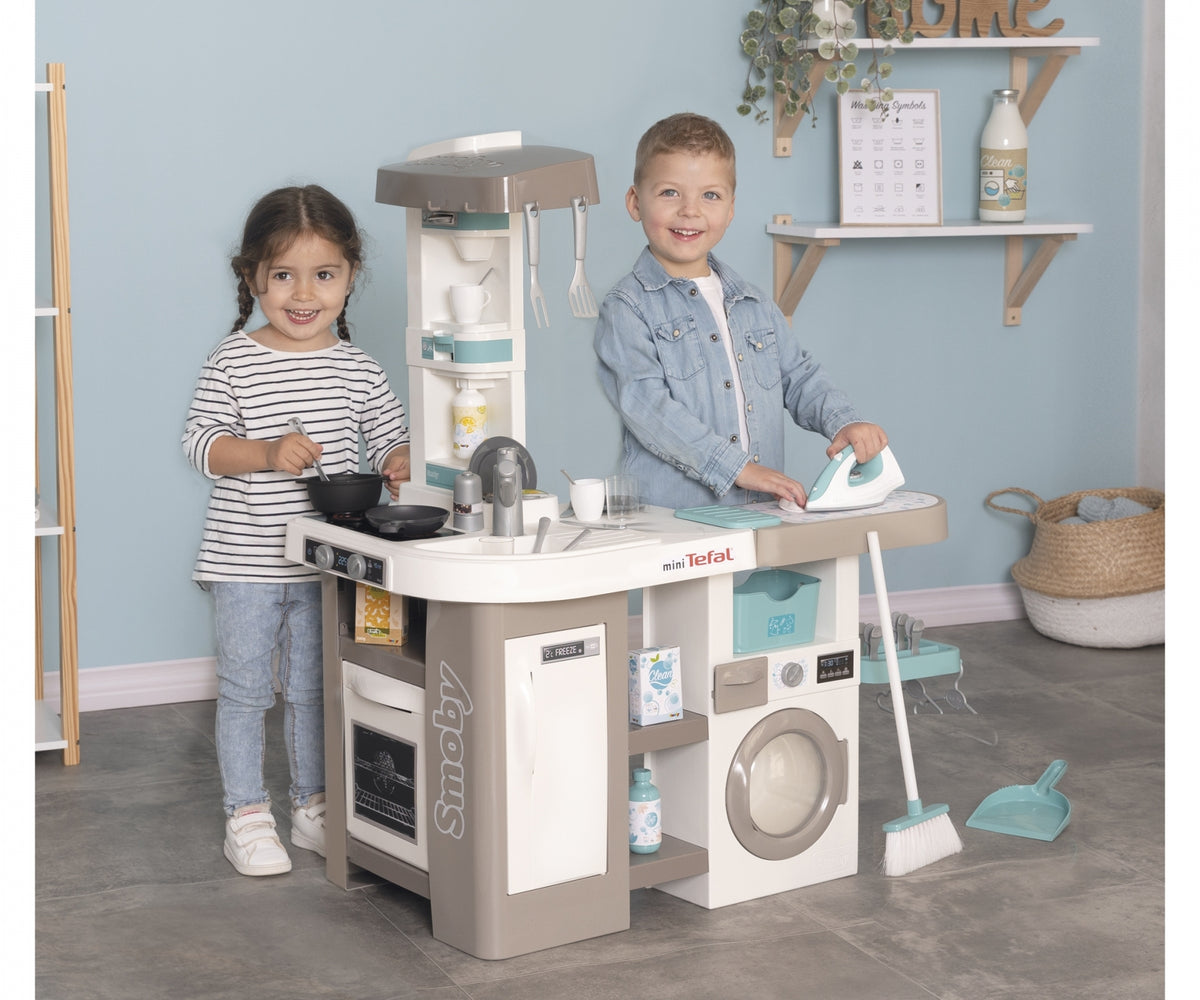 Smoby Tefal Studio Utility Kitchen 2-in-1 Cooking & Laundry Playset