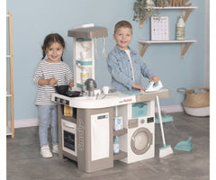 Smoby Tefal Studio Utility Kitchen 2-in-1 Cooking & Laundry Playset