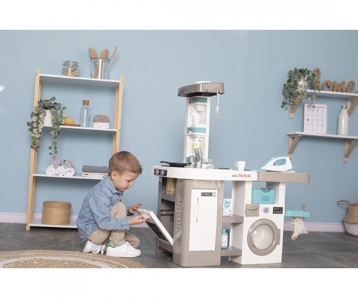 Smoby Tefal Studio Utility Kitchen 2-in-1 Cooking & Laundry Playset