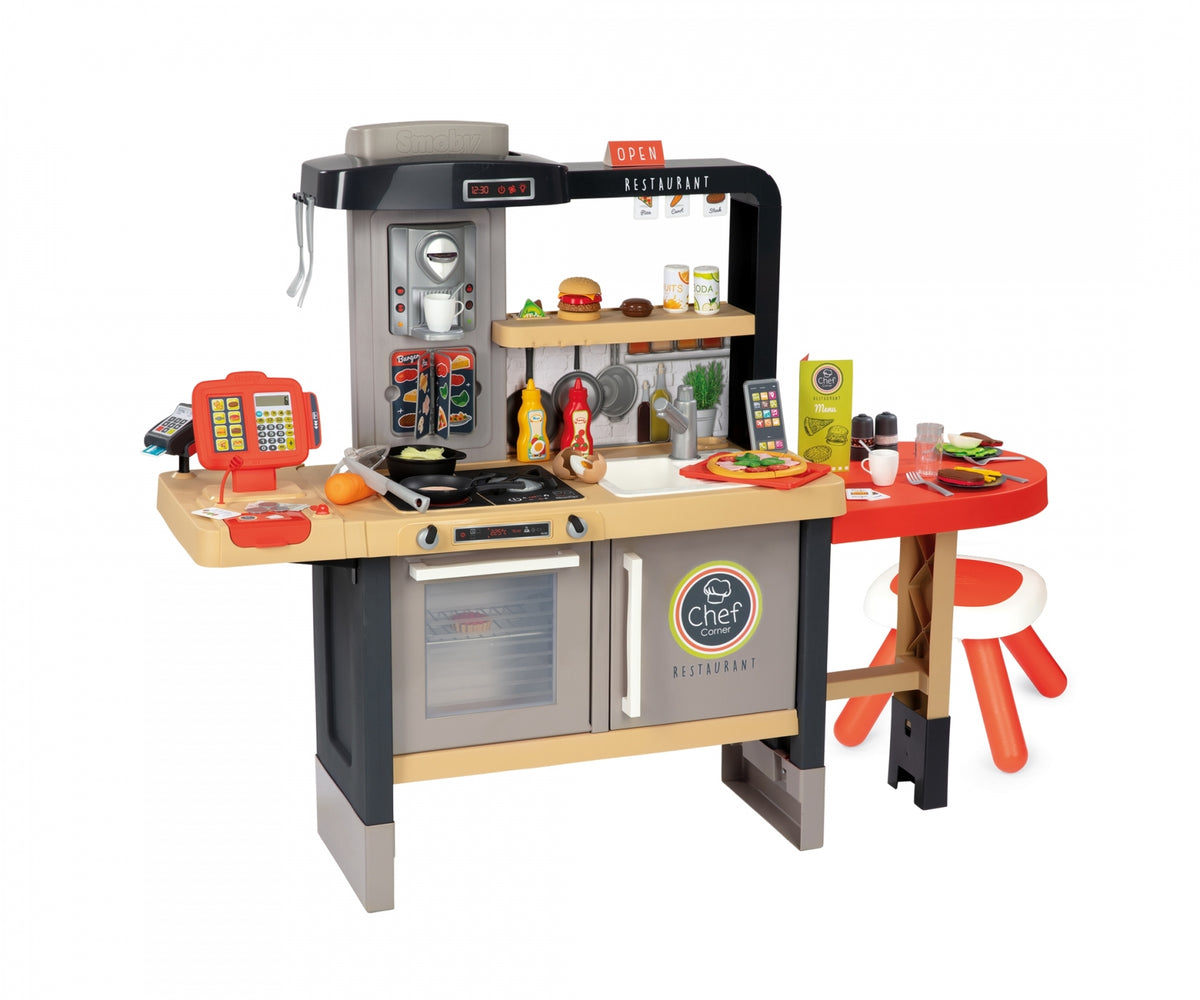 Smoby Evolutive Restaurant Playset 2-in-1 Chef & Dining Role Play Kitchen for Kids