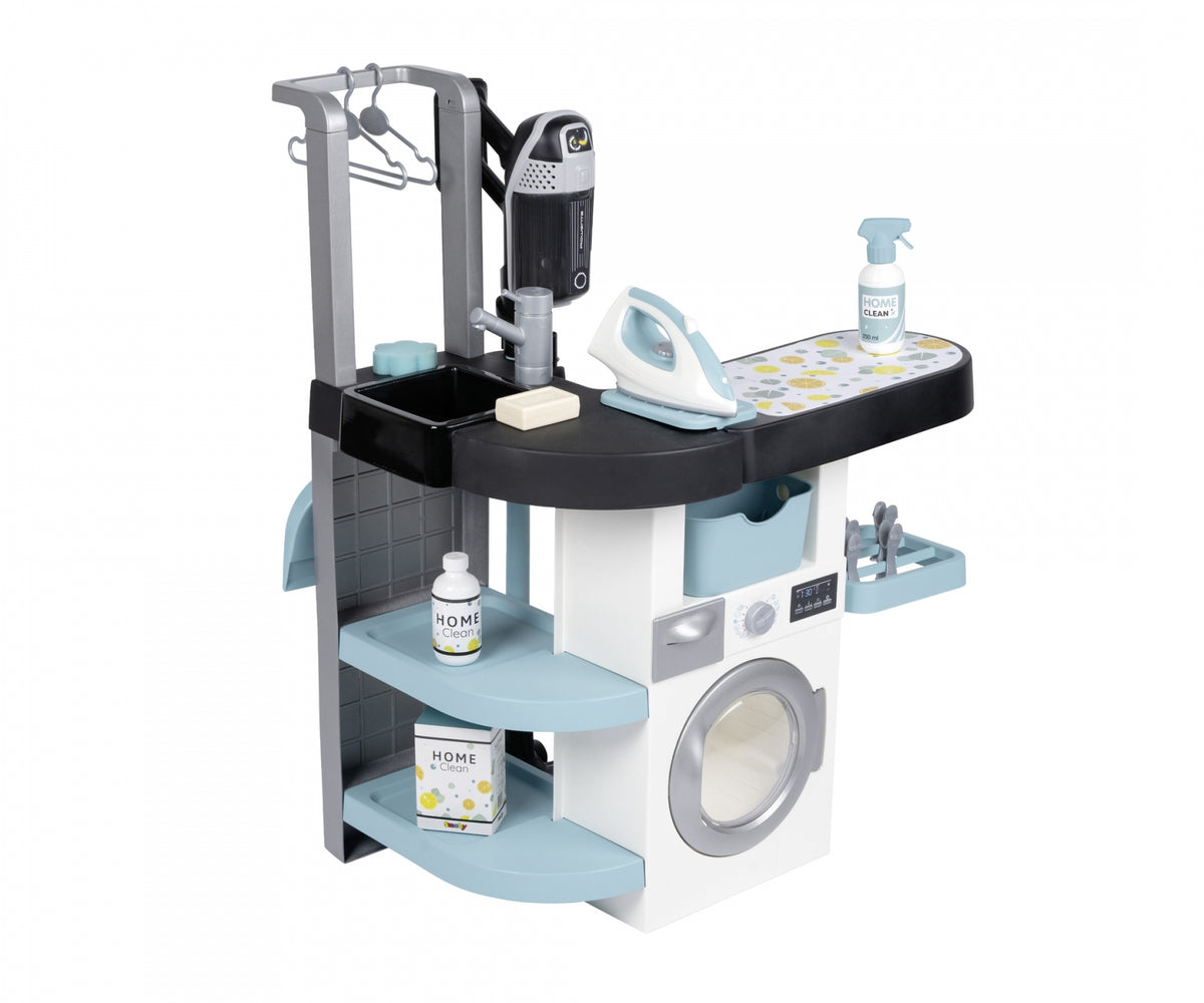 Smoby Rowenta Wash & Clean Laundry Room Playset 3-in-1 Kids Household Toy