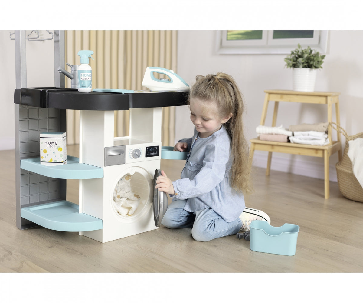 Smoby Rowenta Wash & Clean Laundry Room Playset 3-in-1 Kids Household Toy