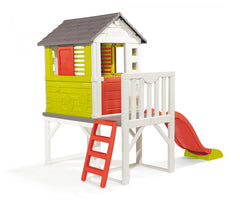 Smoby Elevated Playhouse with Slide and Veranda