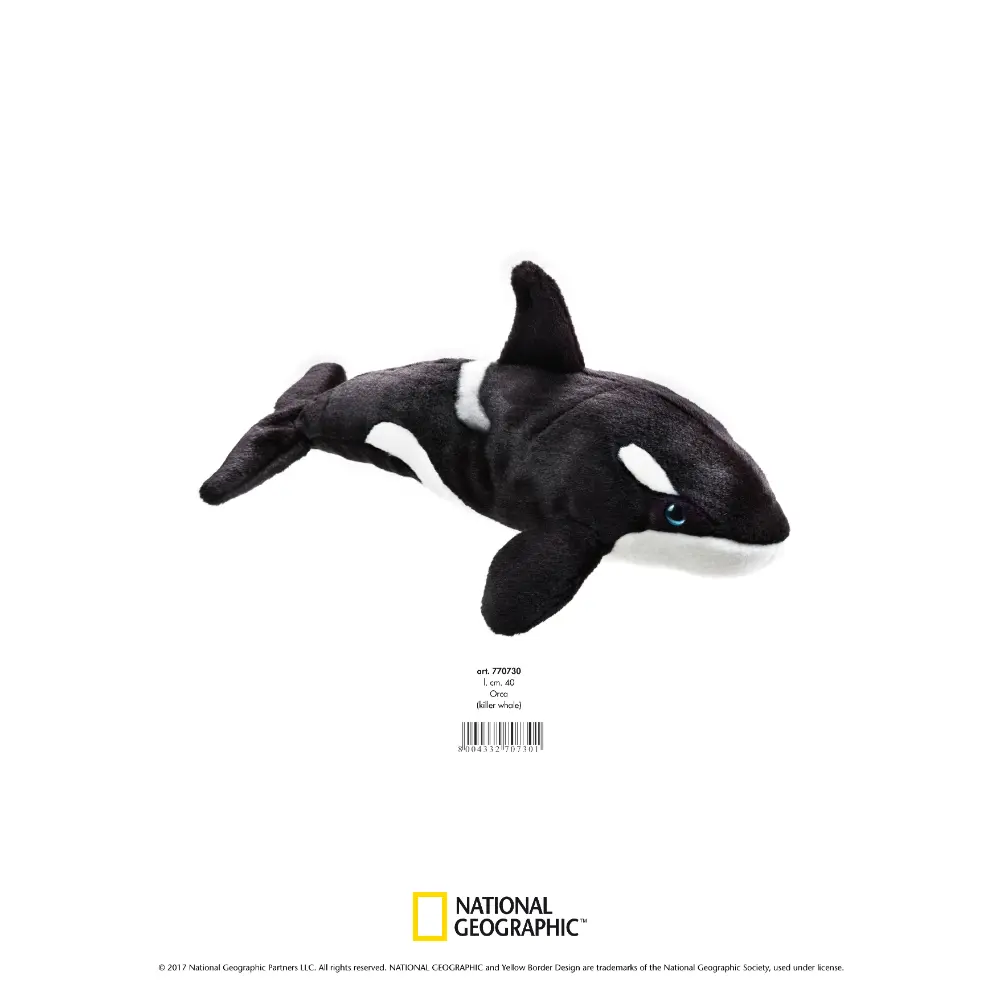 NATGEO PLUSH PREMIUM ORCA WHALE 10INCH