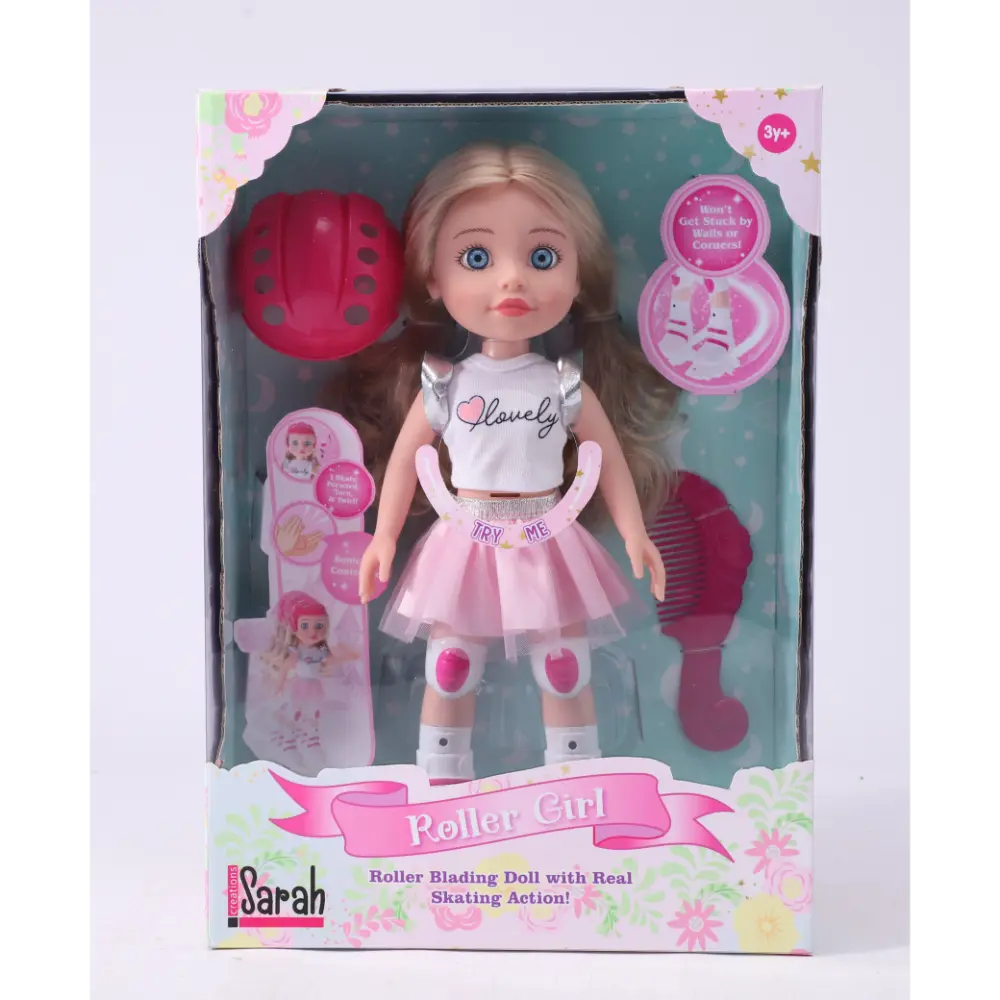 SARAH CREATION 14IN SKATE DOLL B/O