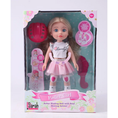 SARAH CREATION 14IN SKATE DOLL B/O