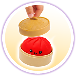 Premium Squishy Dumplings Regular 8.5cm Xiaolongbao Fidget Toy for Kids - Assorted Colors