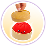 Premium Squishy Dumplings Regular 8.5cm Xiaolongbao Fidget Toy for Kids - Assorted Colors