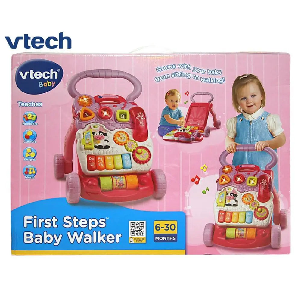 VTech Baby Walker Pink Interactive Learning Toy with Lights & Sounds