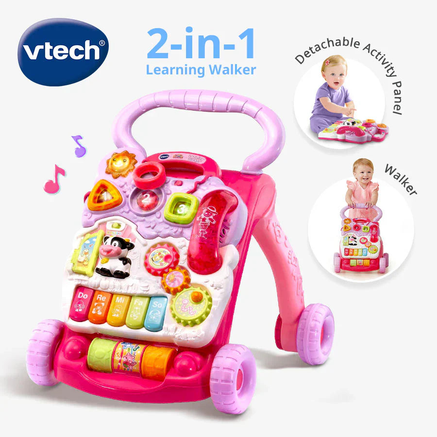 VTech Baby Walker Pink Interactive Learning Toy with Lights & Sounds