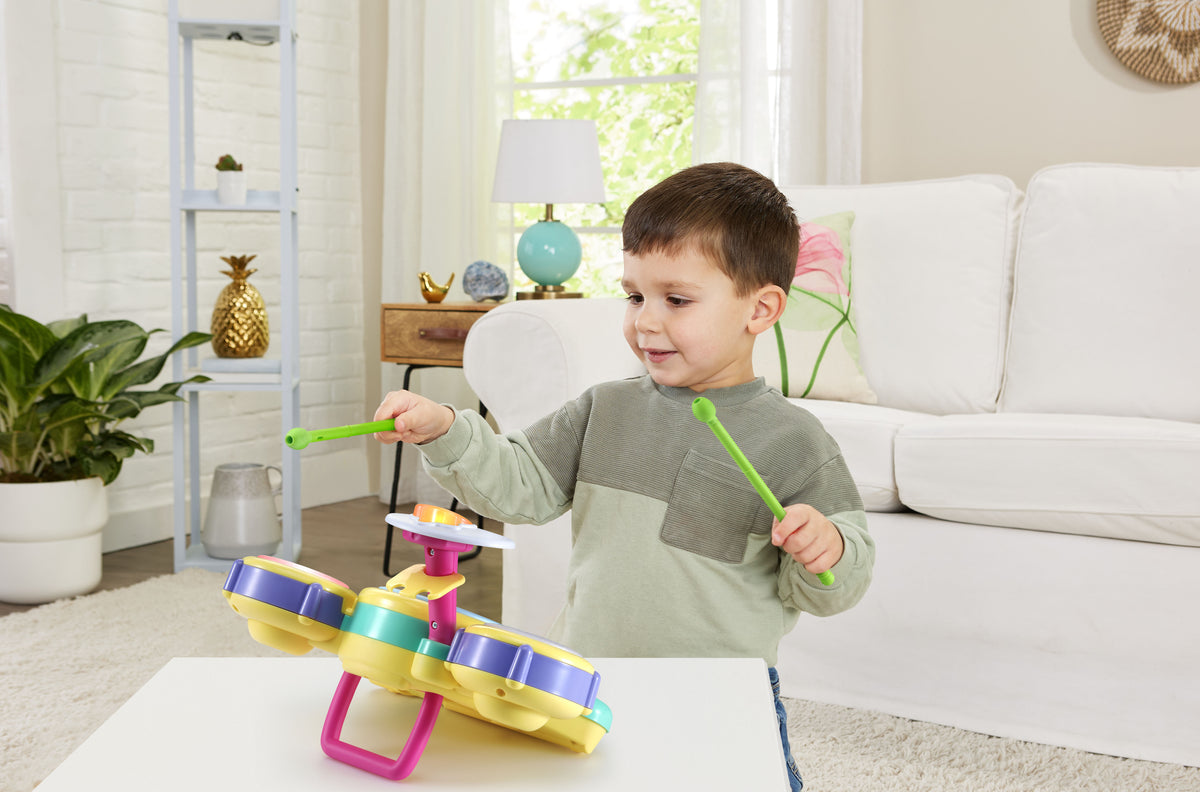 VTech Bluey Hooray Drum Set Battery-Operated Musical Drum Toy for Kids
