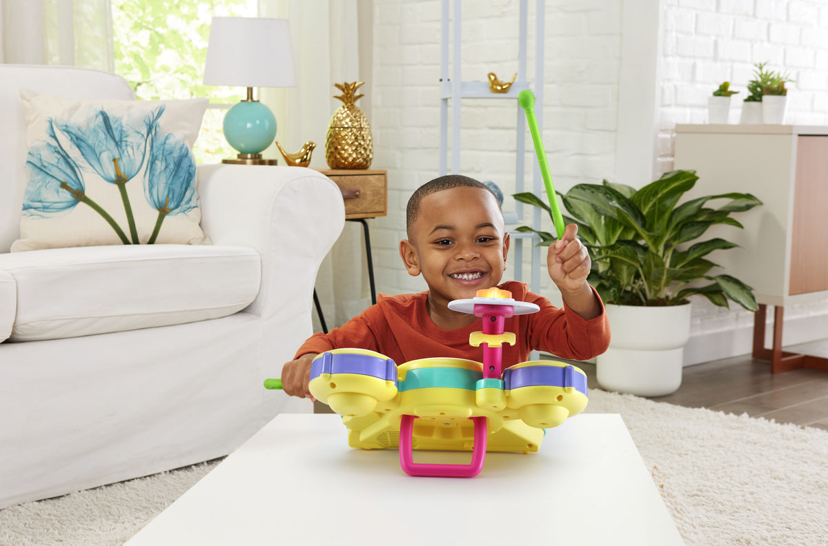 VTech Bluey Hooray Drum Set Battery-Operated Musical Drum Toy for Kids