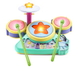 VTech Bluey Hooray Drum Set Battery-Operated Musical Drum Toy for Kids