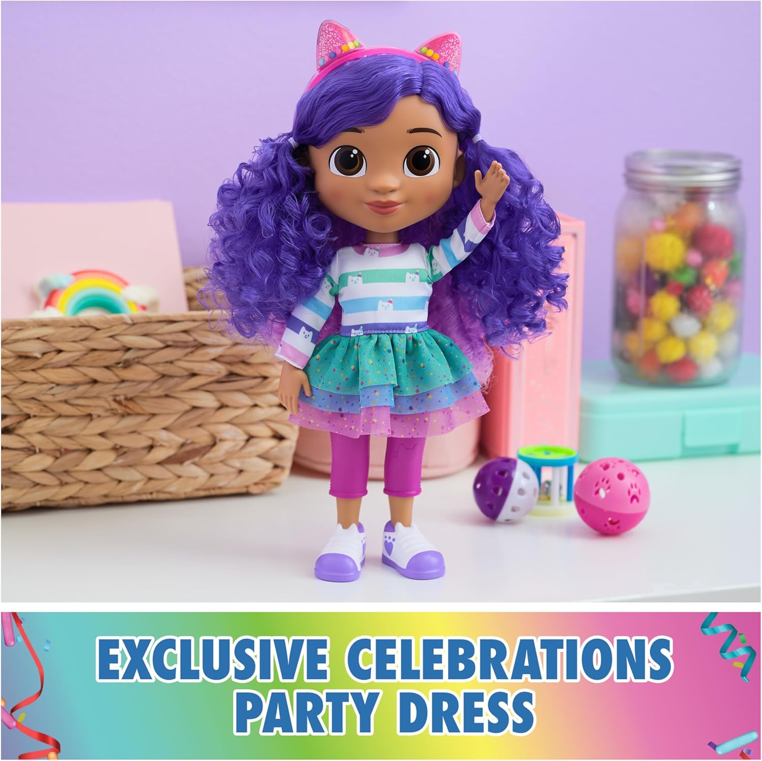 Gabby's Dollhouse, Sing & Celebrate Gabby Girl Doll 30-cm