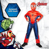Marvel Spider-Man Deluxe Costume for Kids - Superhero Fancy Dress Outfit, 3-4 Years