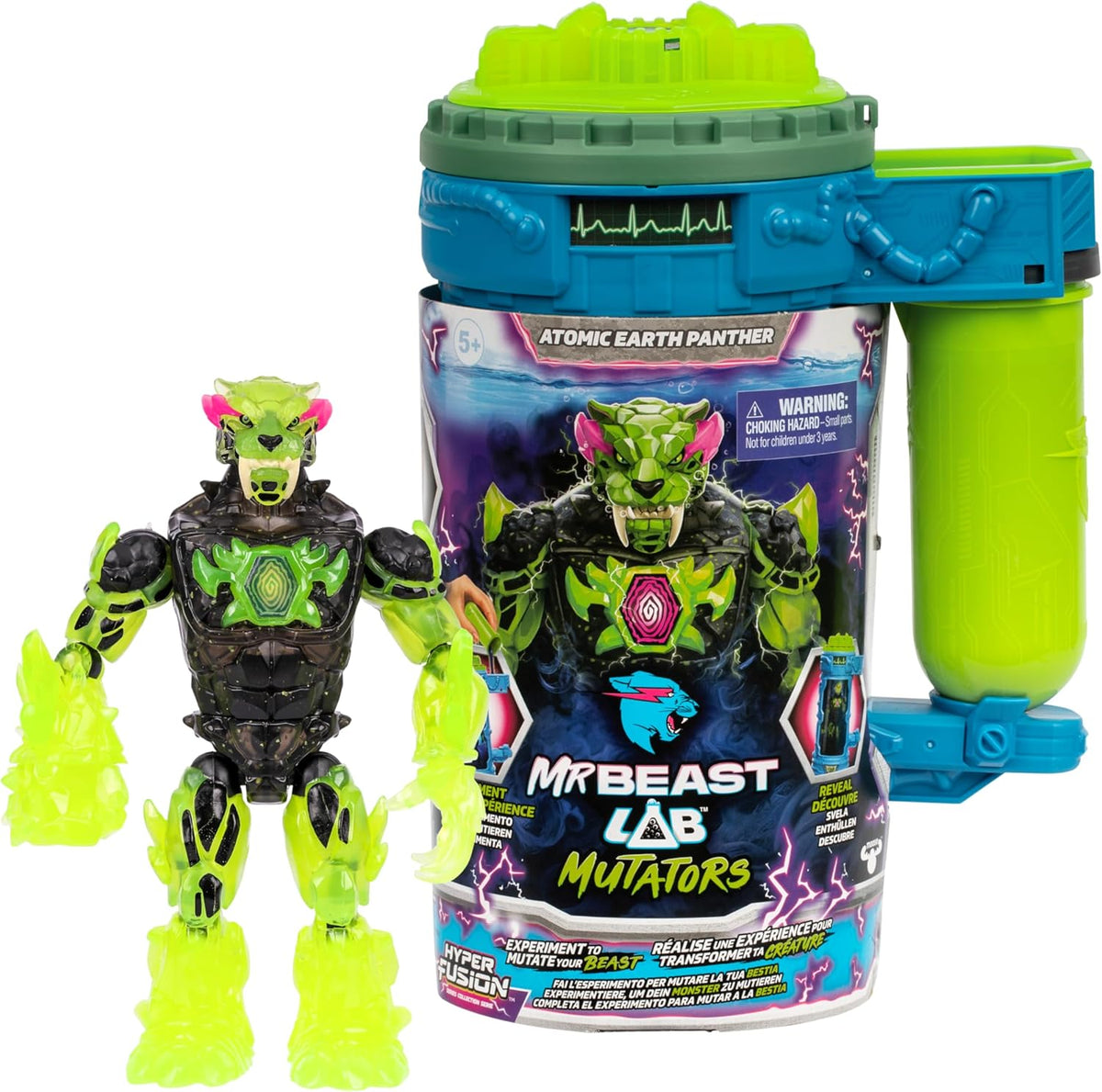 Mr Beast Lab Mutators Rock Panther Action Figures