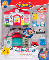 Pokémon Squish-A-Longs Medium Playset - Mini Collectible Figures & Portable Playset for Kids