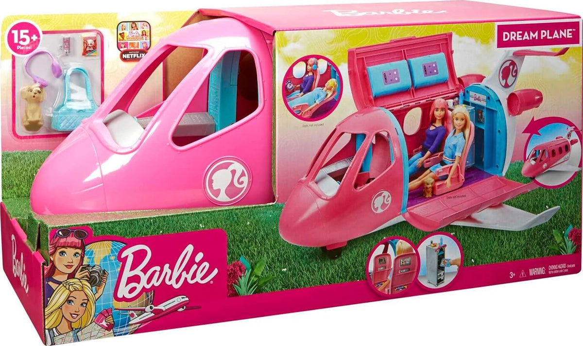 Barbie Dreamplane Transforming Airplane Playset with 15+ Accessories