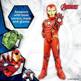 Marvel Avengers Iron Man Deluxe Costume for Kids Superhero Fancy Dress Outfit, 5-6 Years
