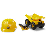 CAT Tough Construction Fleet Toy Truck with Helmet & Sand Tools - Construction Playset for Kids