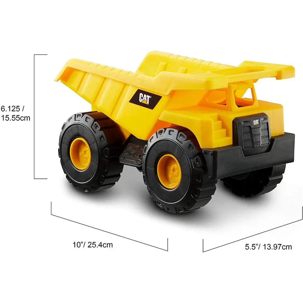 CAT Tough Construction Fleet Toy Truck with Helmet & Sand Tools - Construction Playset for Kids