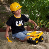 CAT Tough Construction Fleet Toy Truck with Helmet & Sand Tools - Construction Playset for Kids