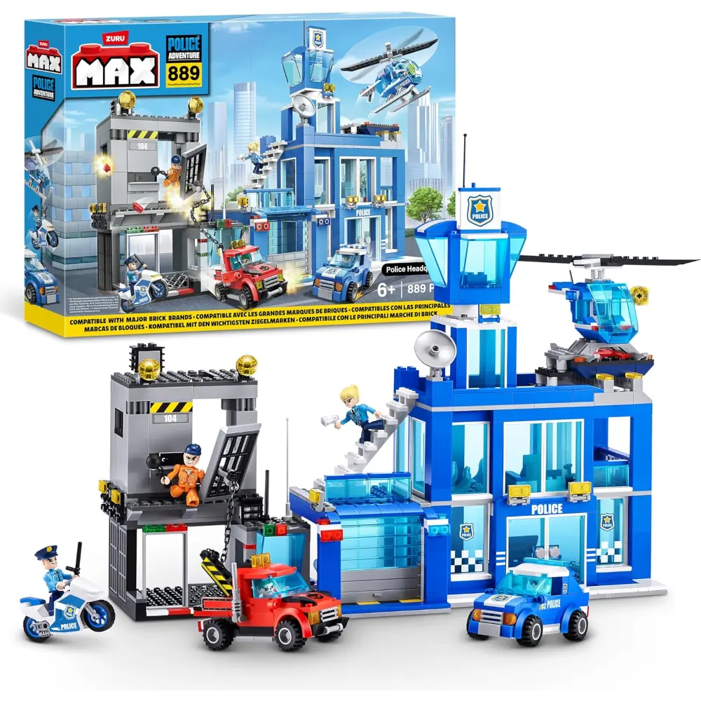Max Brick Box Playset Police Station