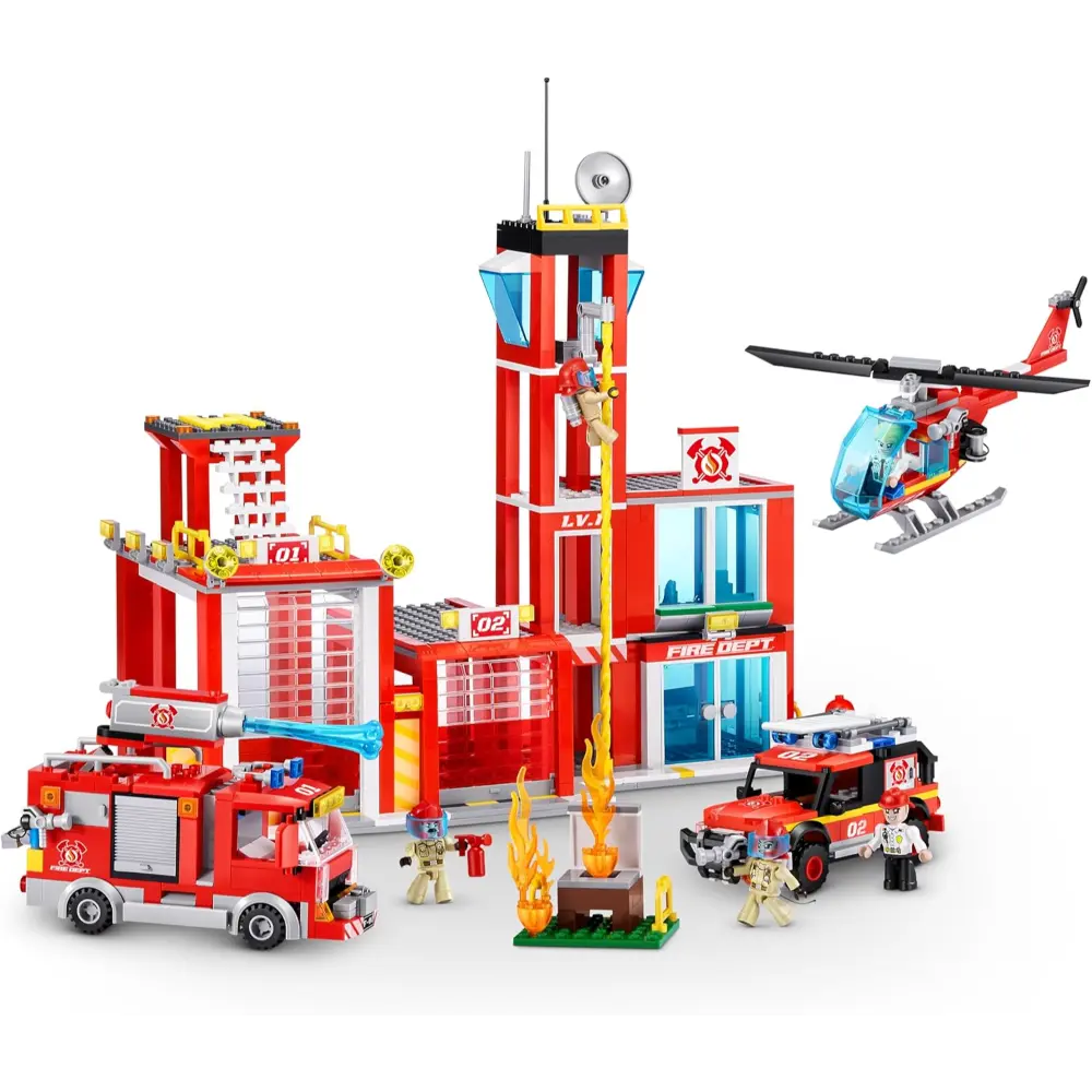 Max Brick Box Playset Fire Station